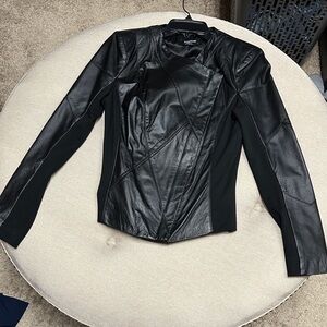 Bebe Women's Black Leather Jacket size small